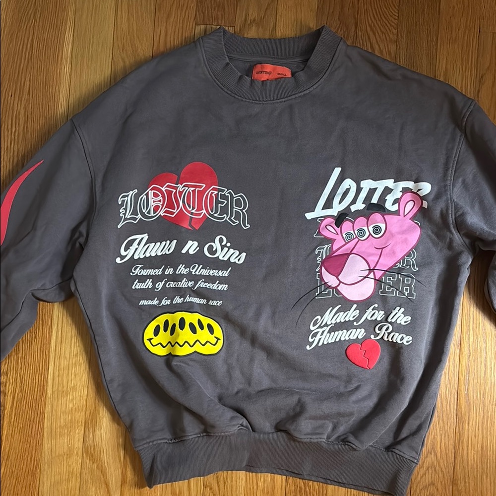 Culture Kings Loiter Gray Crewneck Sweatshirt